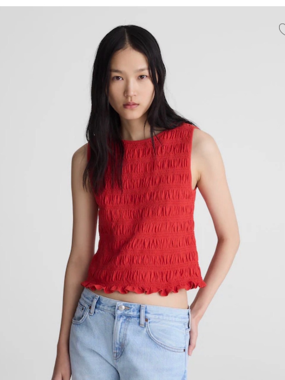 Madewell Smocked Red Boatneck Tank
NWT Size Medium